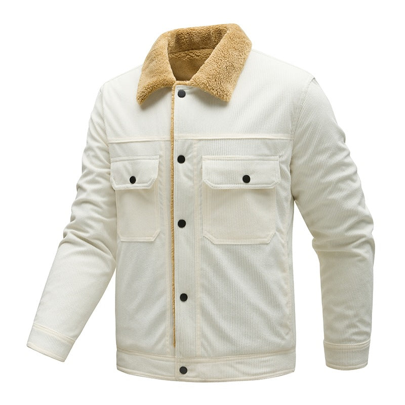 Men’s long-sleeve jacket with buttons and pockets