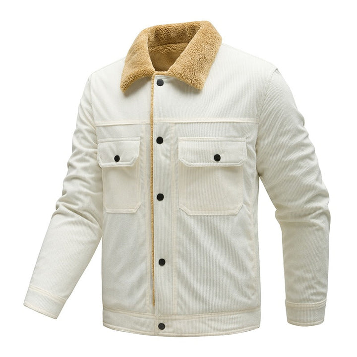 Men’s long-sleeve jacket with buttons and pockets