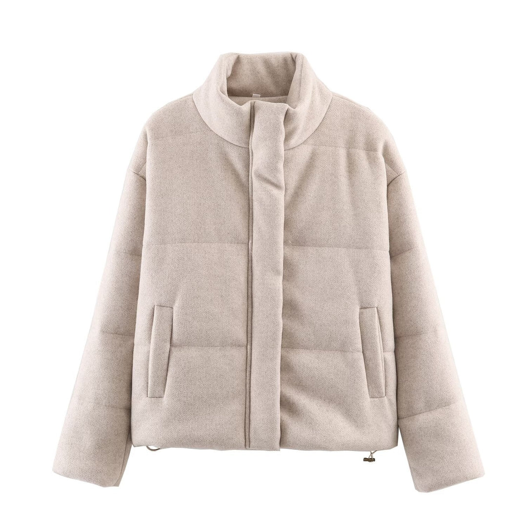 Women's long-sleeved transitional jacket with buttons and pockets
