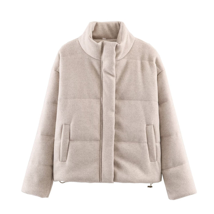 Women's long-sleeved transitional jacket with buttons and pockets