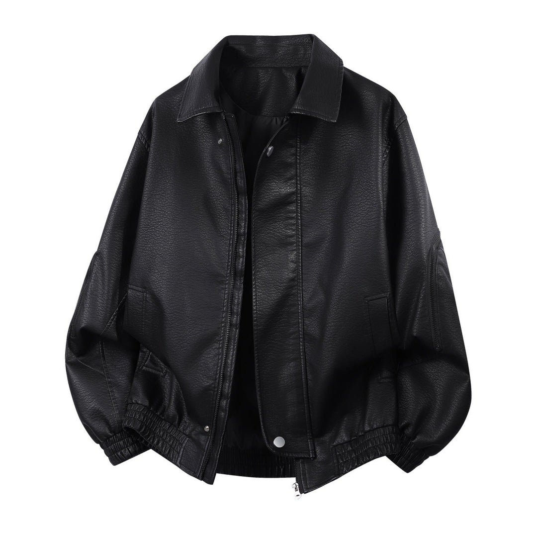 Men’s oversized blouson jacket with an elasticated hem and concealed zip closure