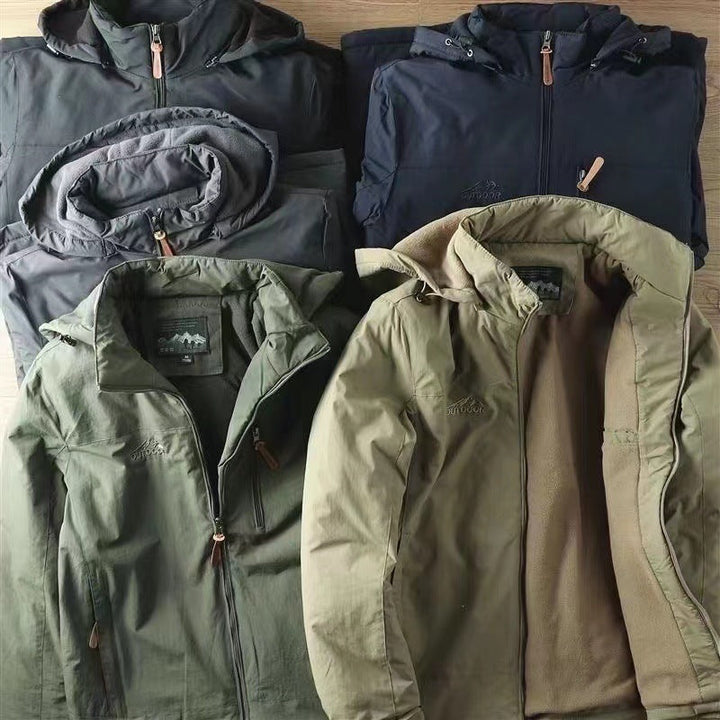 Men’s water-repellent all-weather trekking jacket with hood