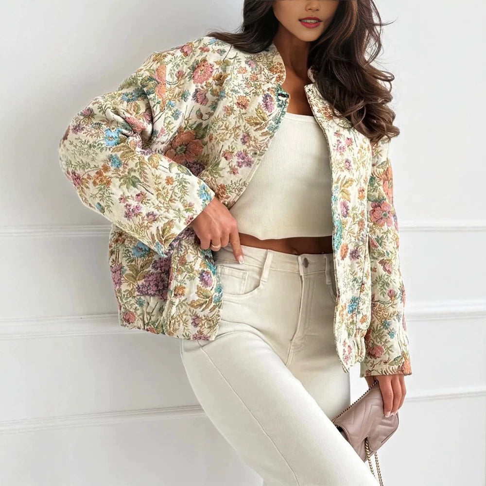 Women's Long-Sleeve Button-Up Jacket