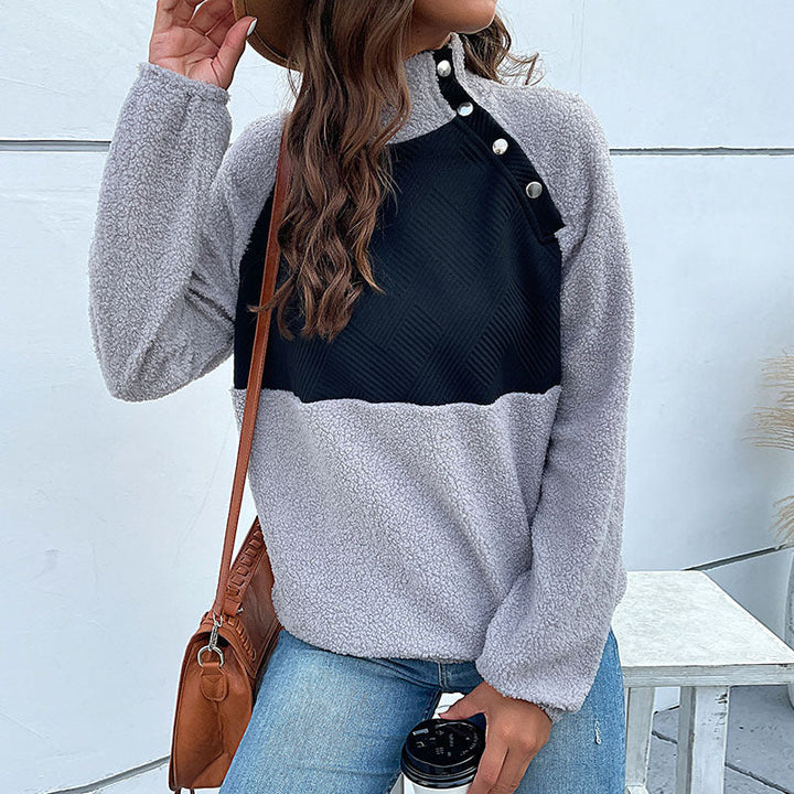 Women's long-sleeve sweater with buttons
