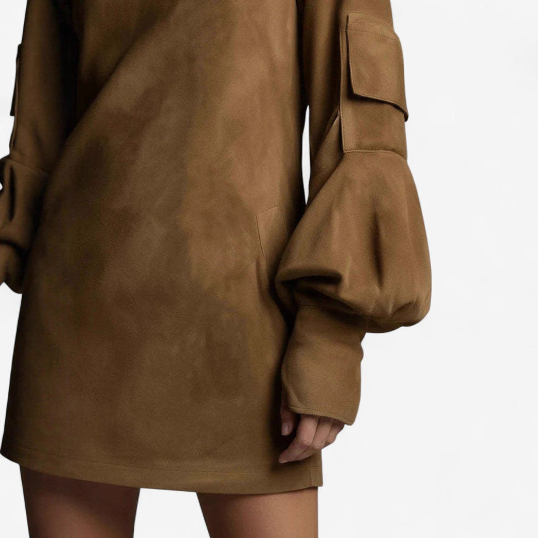 Tania™ Mini Dress with Stand-Up Collar