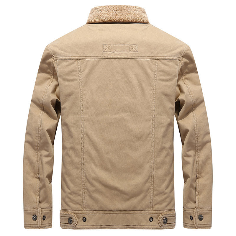 Men’s long-sleeve jacket with buttons and pockets