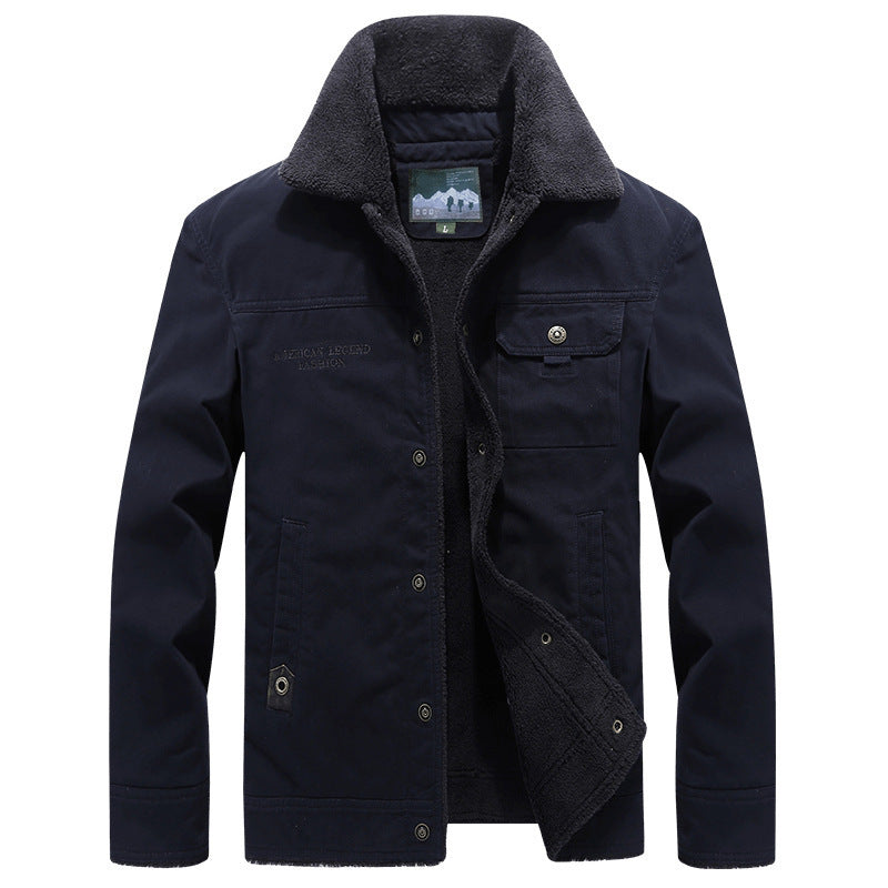 Men’s long-sleeve jacket with buttons and pockets