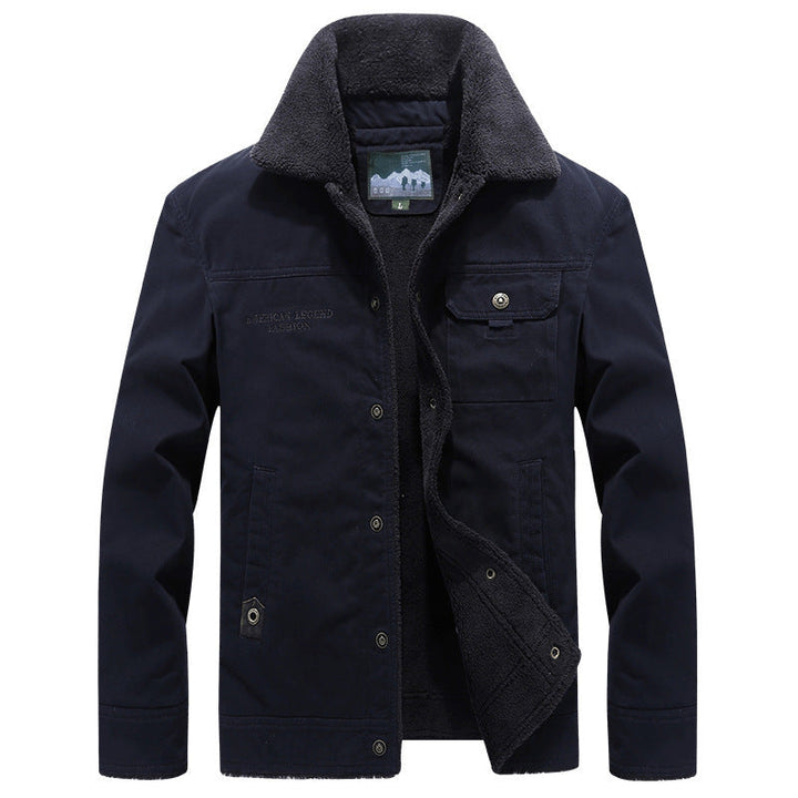 Men’s long-sleeve jacket with buttons and pockets