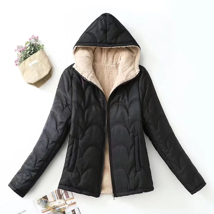 Women's long-sleeve jacket with a hood and pockets