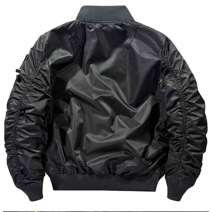 Men’s aviator-style bomber jacket with multiple pockets