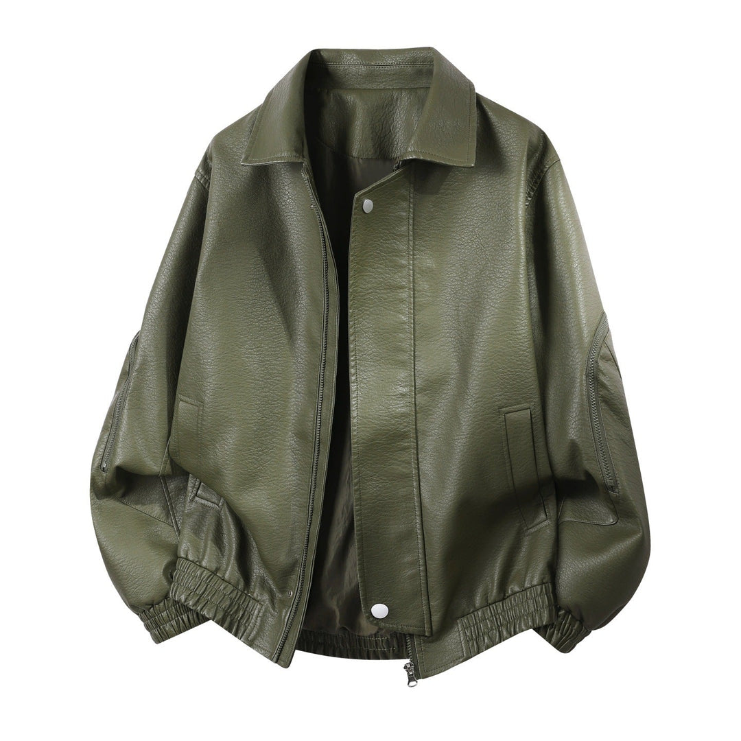 Men’s oversized blouson jacket with an elasticated hem and concealed zip closure