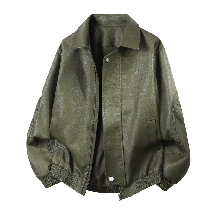 Men’s oversized blouson jacket with an elasticated hem and concealed zip closure
