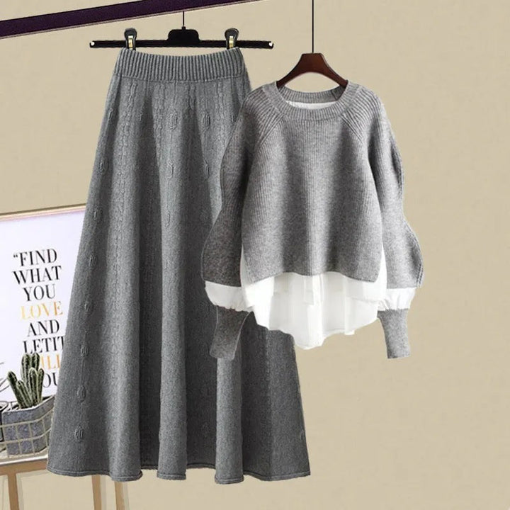 XENIA - Relaxed sweatshirt and skirt