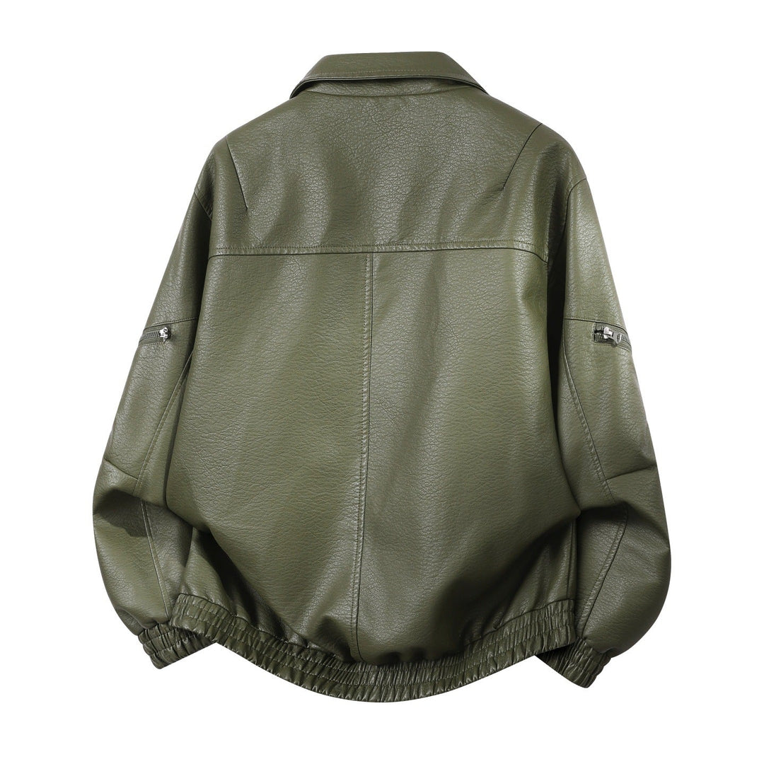 Men’s oversized blouson jacket with an elasticated hem and concealed zip closure