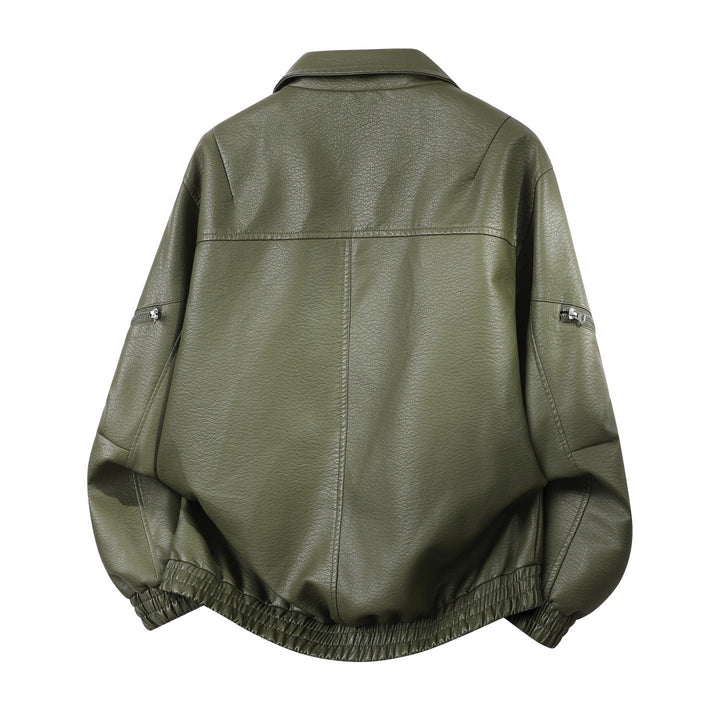 Men’s oversized blouson jacket with an elasticated hem and concealed zip closure