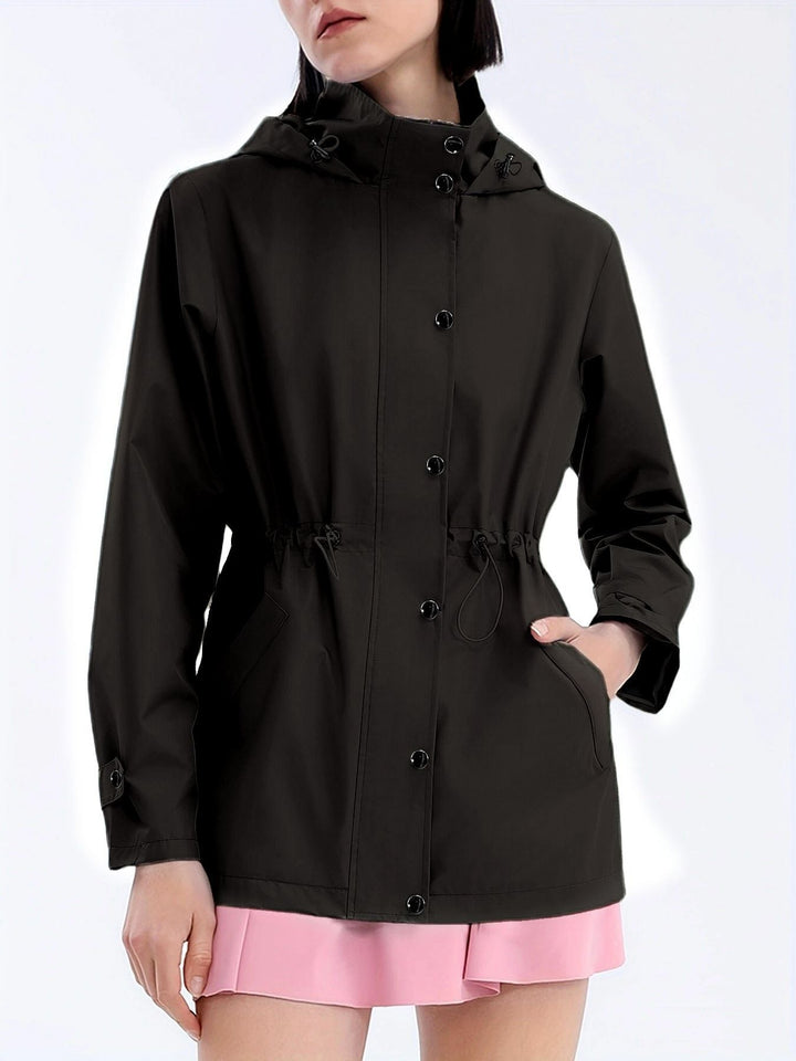 Women's water-repellent casual jacket with adjustable hood