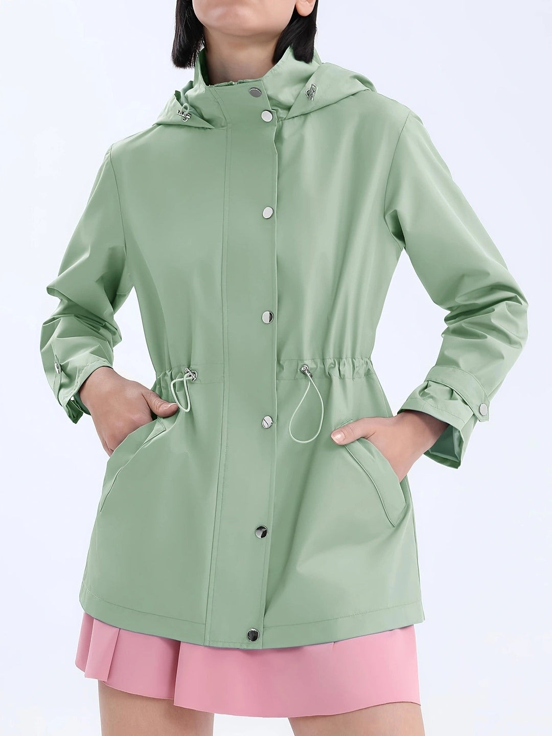 Women's water-repellent casual jacket with adjustable hood