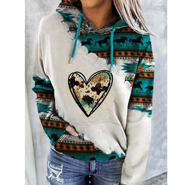 Women's hoodie with drawstring and kangaroo pocket