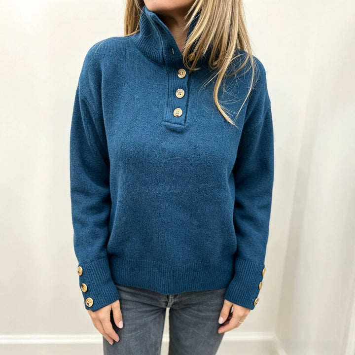 Maja | Women's Long-Sleeve Pullover with Buttons