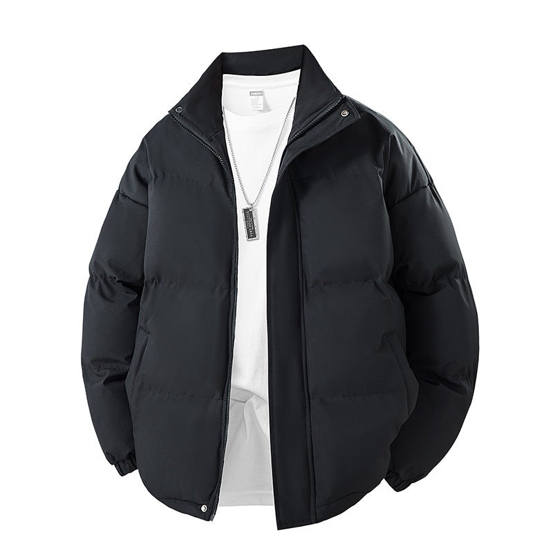 Men's Long-Sleeve Puffer Jacket with Pockets