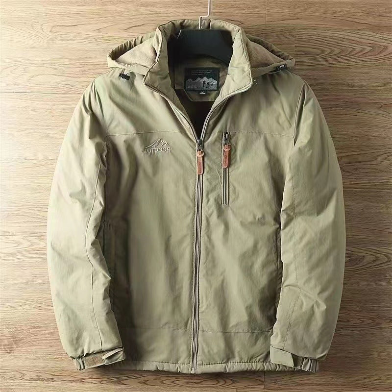 Men’s water-repellent all-weather trekking jacket with hood