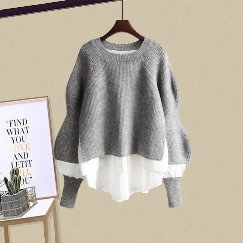 XENIA - Relaxed sweatshirt and skirt