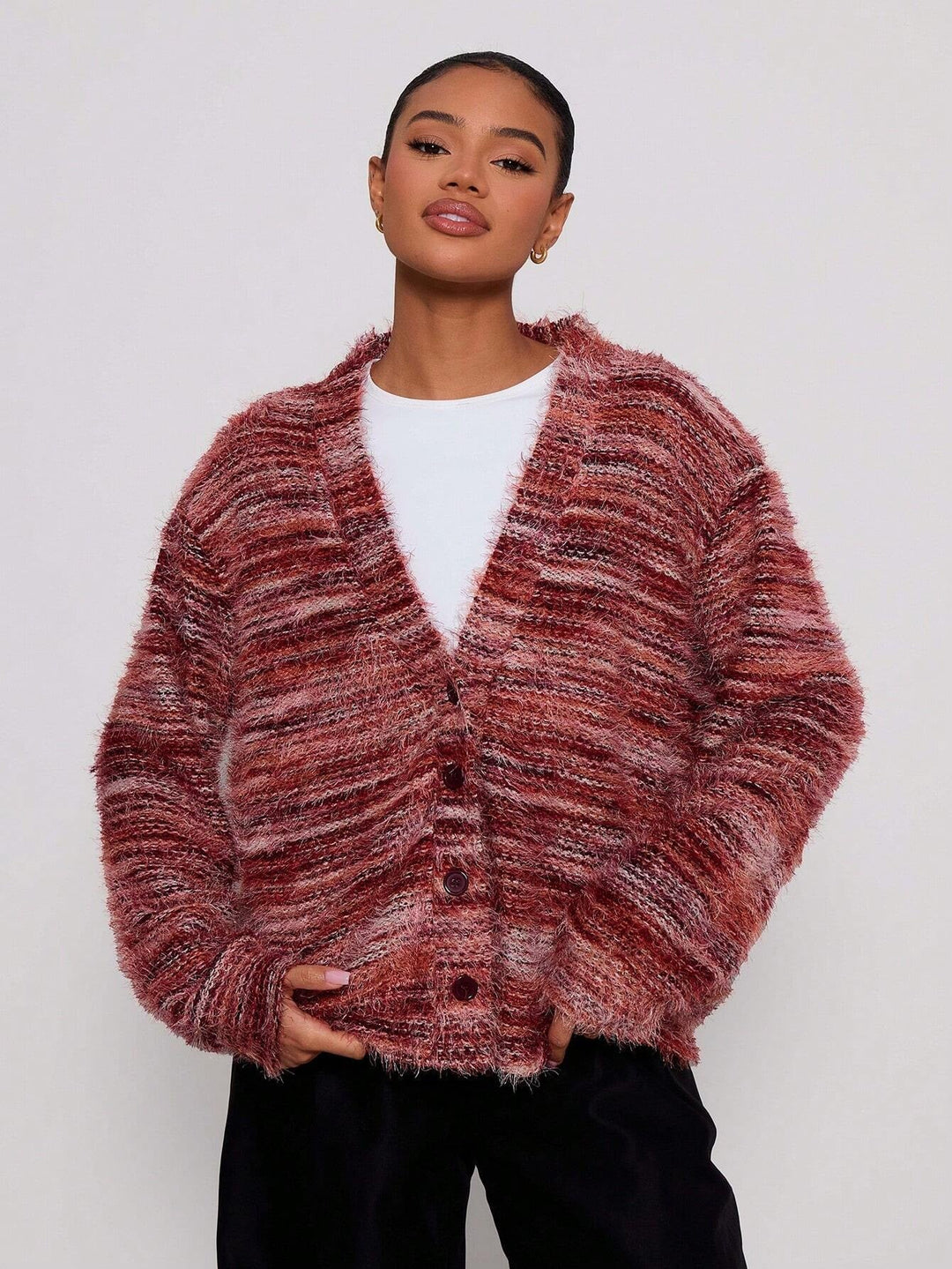 Women's oversized long-sleeve pullover