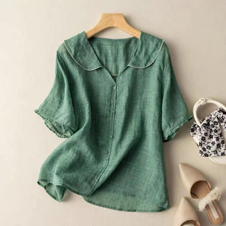 Kristi™ | Retro-Inspired Blouse with Button Details