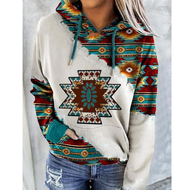 Women's hoodie with drawstring and kangaroo pocket