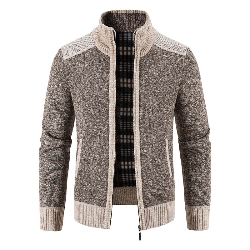 Men's long-sleeve zip jacket with pockets