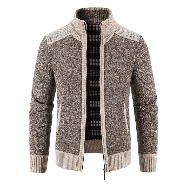 Men's long-sleeve zip jacket with pockets