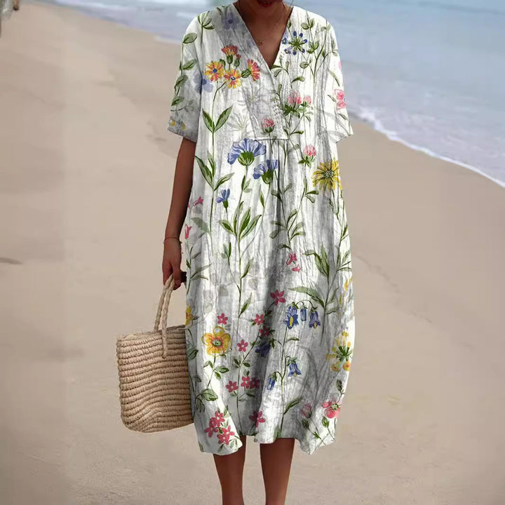 Hannah | Women's Floral V-Neck Summer Dress