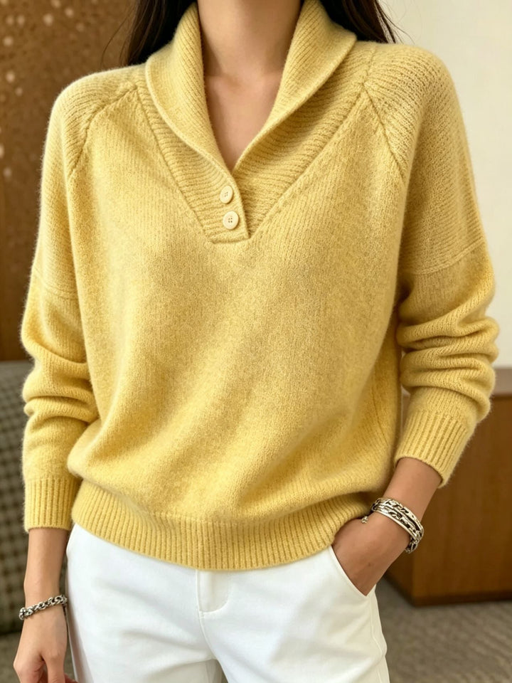 Martha | Women's Long-Sleeve Sweater with Buttons