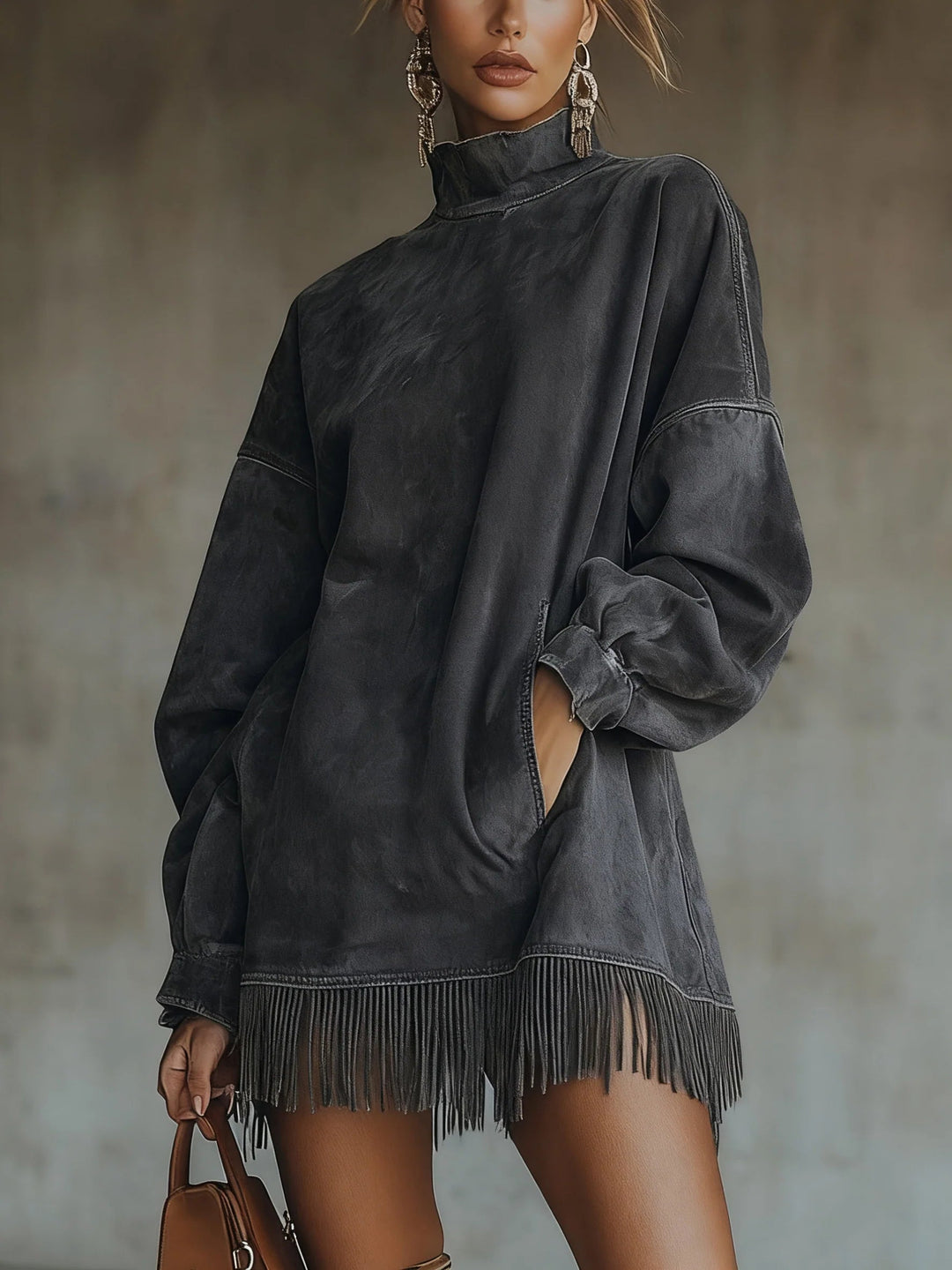 Sheri | Luxurious Suede Fringe Dress