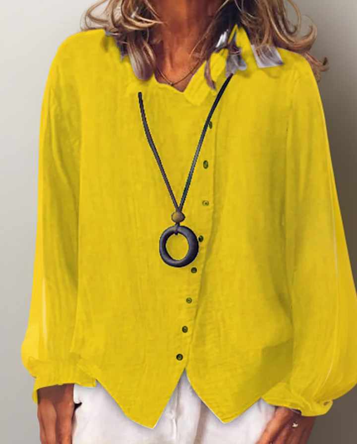 Alena™ - Long-sleeved Button-Down Shirt