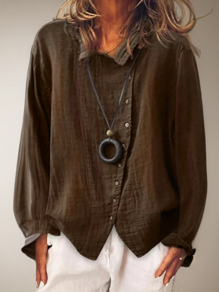 Alena™ - Long-sleeved Button-Down Shirt