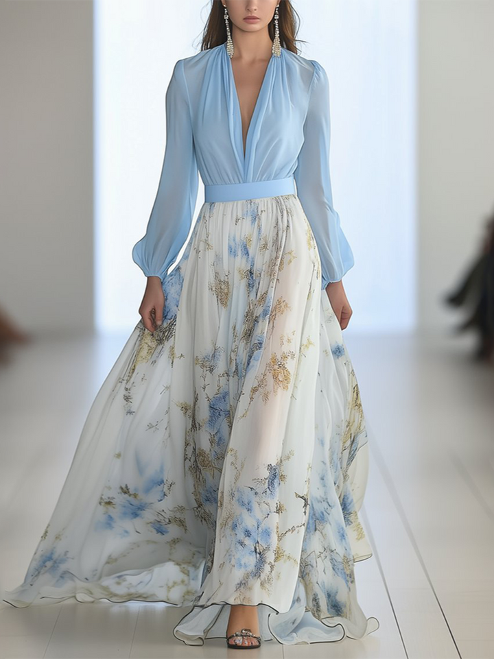 Jewel – Long Floral Print Dress