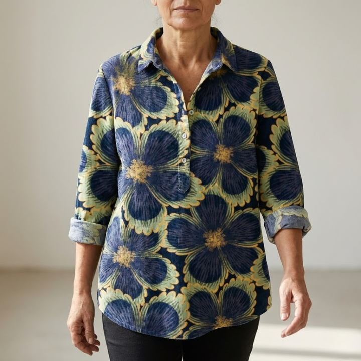 Chiara - Patterned Linen Shirt