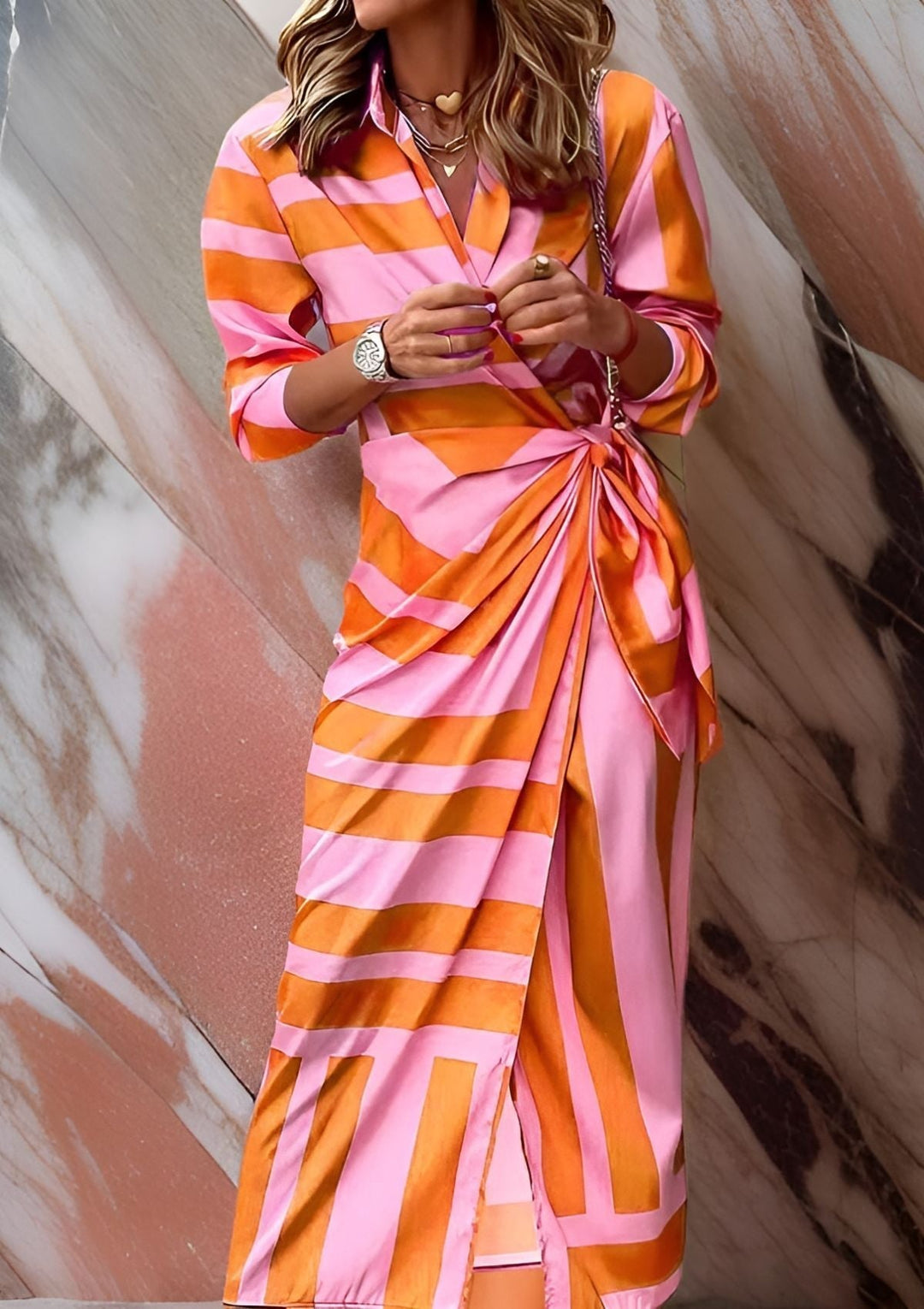 Christiana | Wrap dress with print