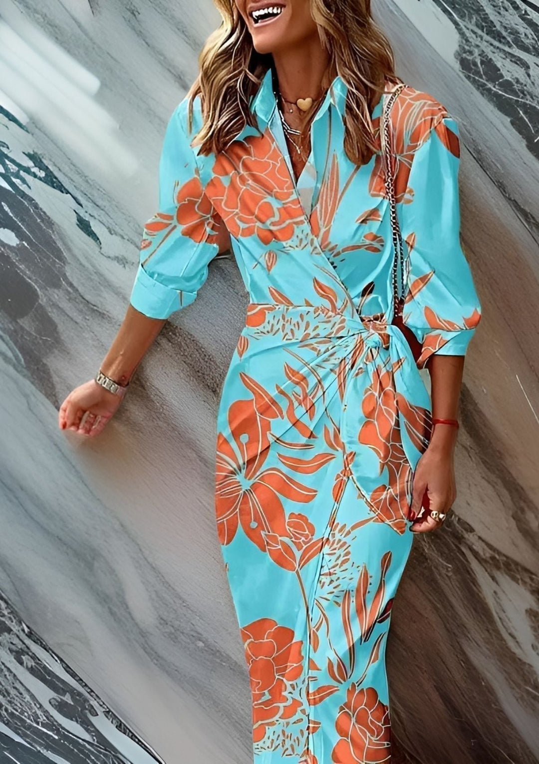 Christiana | Wrap dress with print