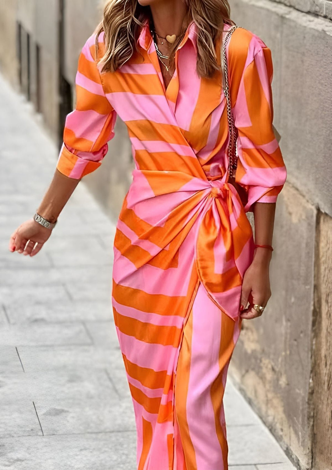 Christiana | Wrap dress with print