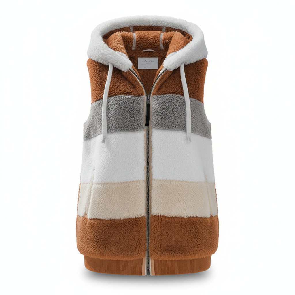 Julia | Oversized Weste mit Kapuze