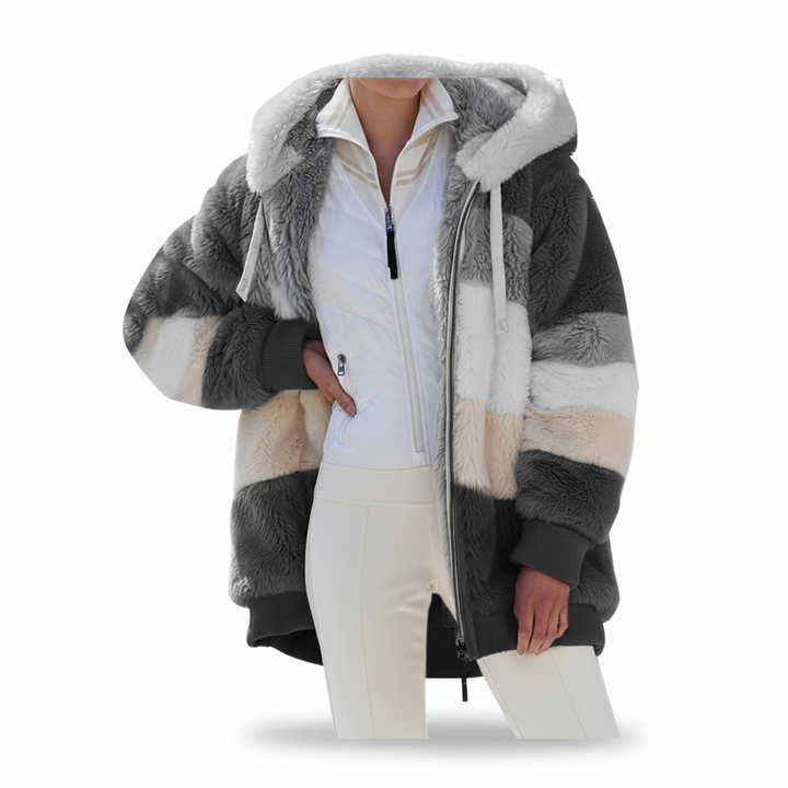 Julia | Oversized Weste mit Kapuze