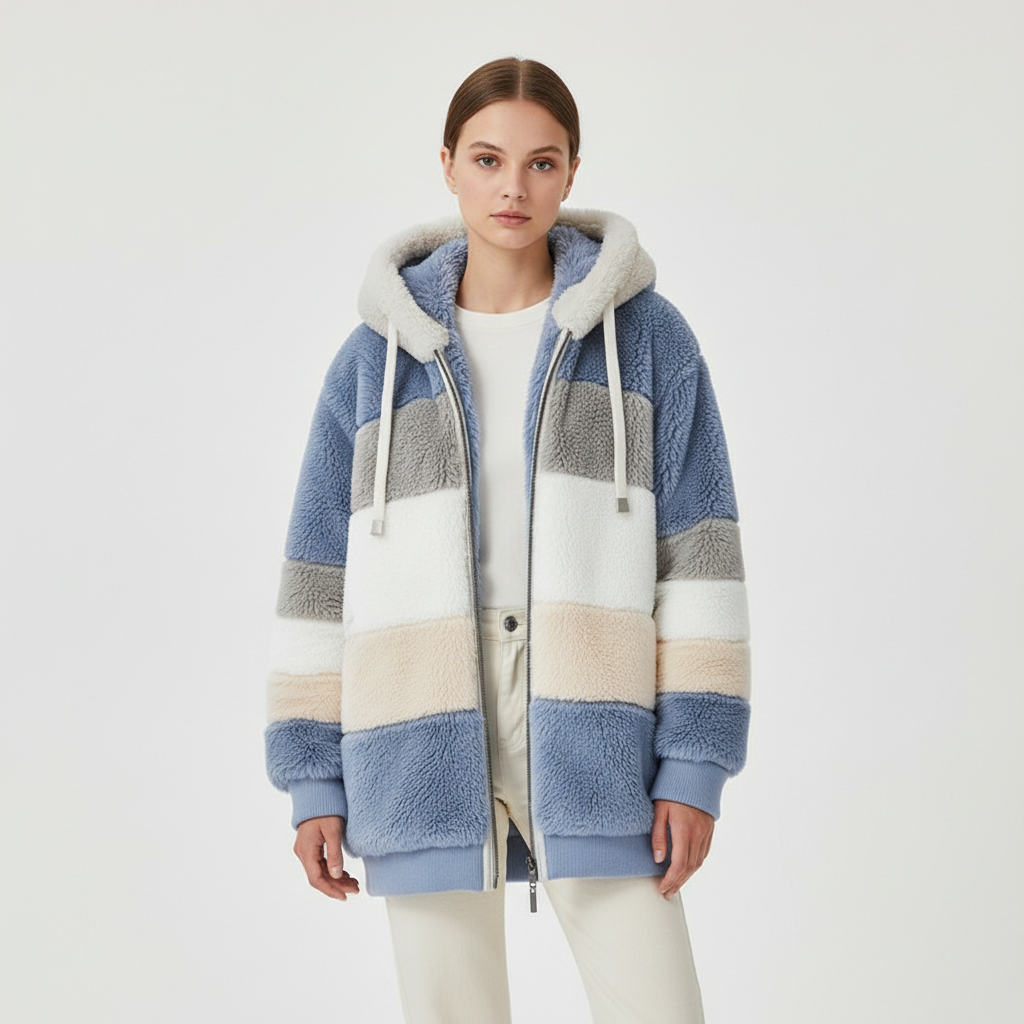 Julia | Oversized Weste mit Kapuze