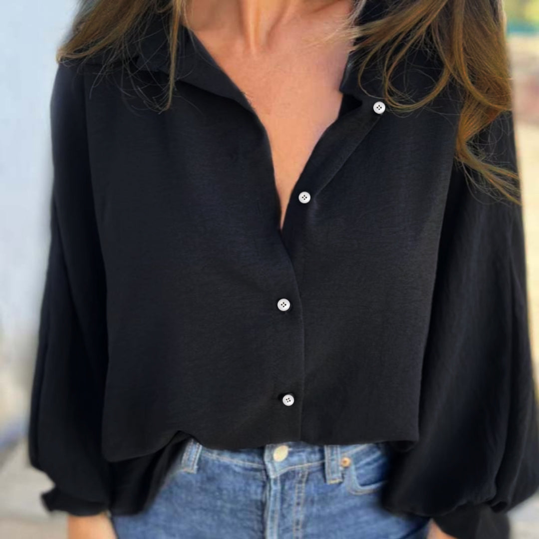 Elysa™ - Elegant Blouse with Button Placket