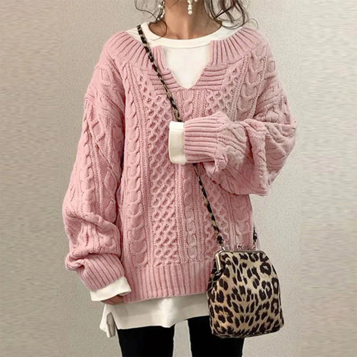 Oversized cable-knit sweater