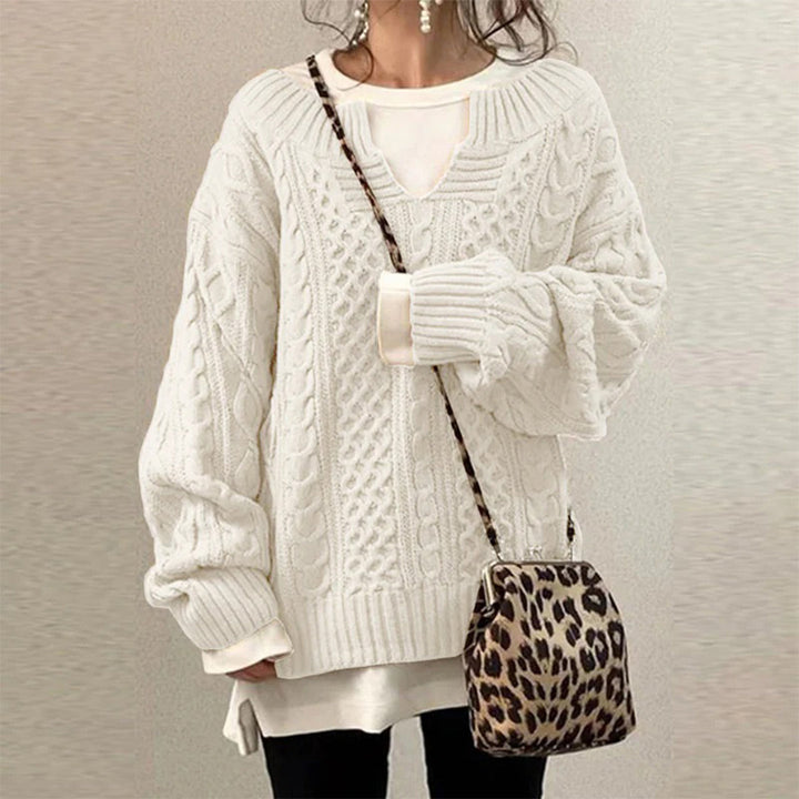 Oversized cable-knit sweater