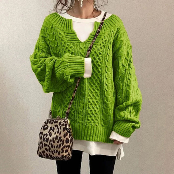 Oversized cable-knit sweater