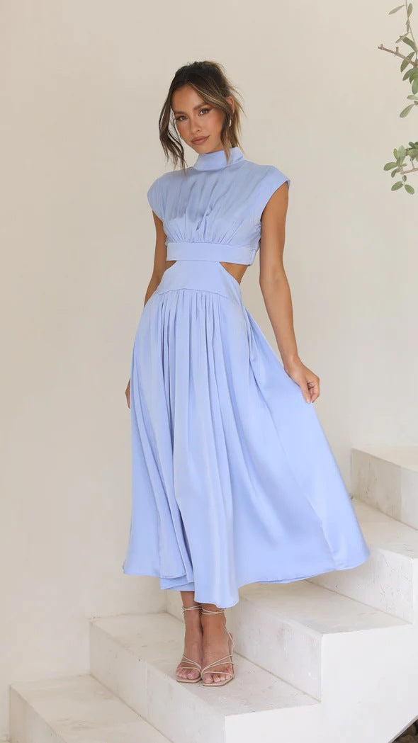 Quincy | Midi Dress with Cut-Out and Pockets