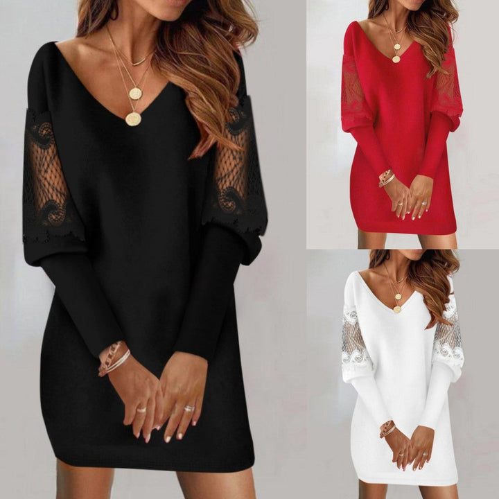 Noémie | Elegant Women's V-Neck Lace Dress